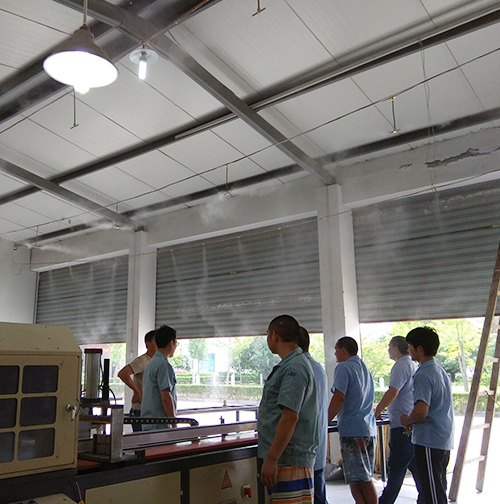 明业通讯电子有限公司车间喷雾降温工程案例 明业通讯电子有限公司车间喷雾降温工程案例