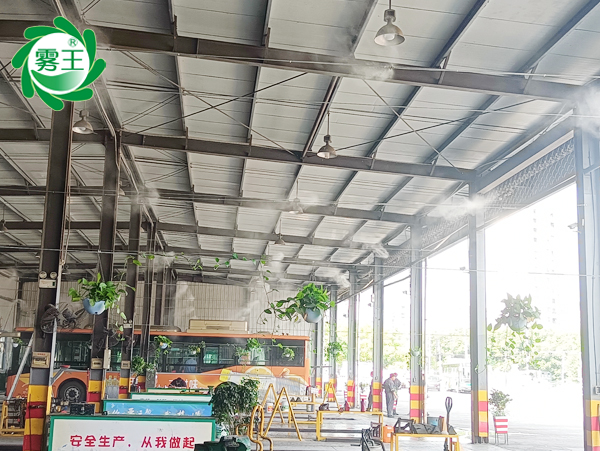 淦源机械信任雾王喷雾降温系统助力修理厂工作棚清凉作业 淦源机械信任雾王喷雾降温系统助力修理厂工作棚清凉作业